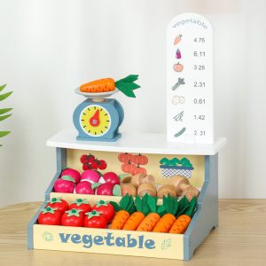 Robud Wooden Supermarket Vrgetables Store Preschool Pretend Playset Toys Baby