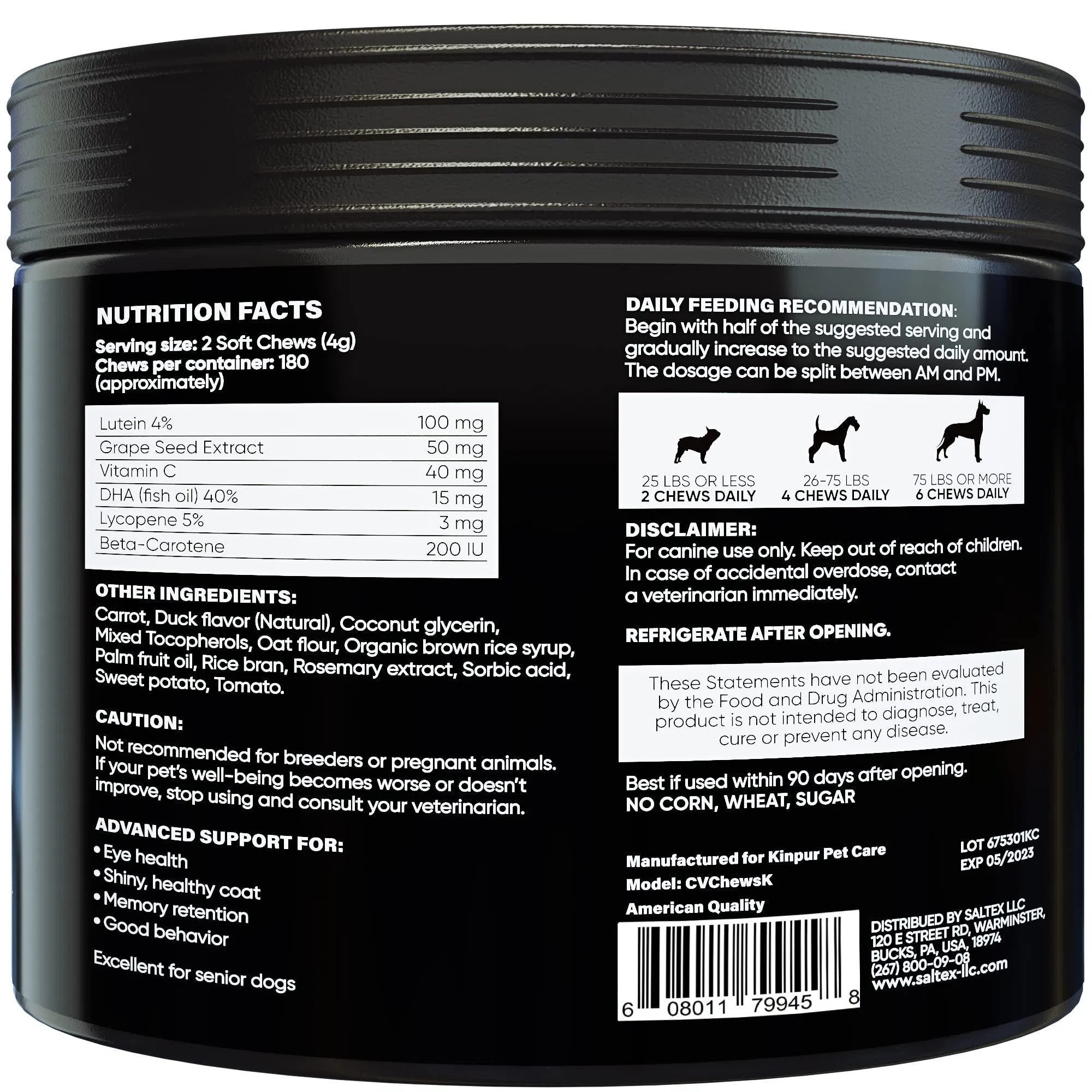 Do Not Sell On Amazon Eye Vitamins For Dogs Dog Vision Supplement For Tear Stains Dog Eye Care Immune Support Vitamin - Image 4